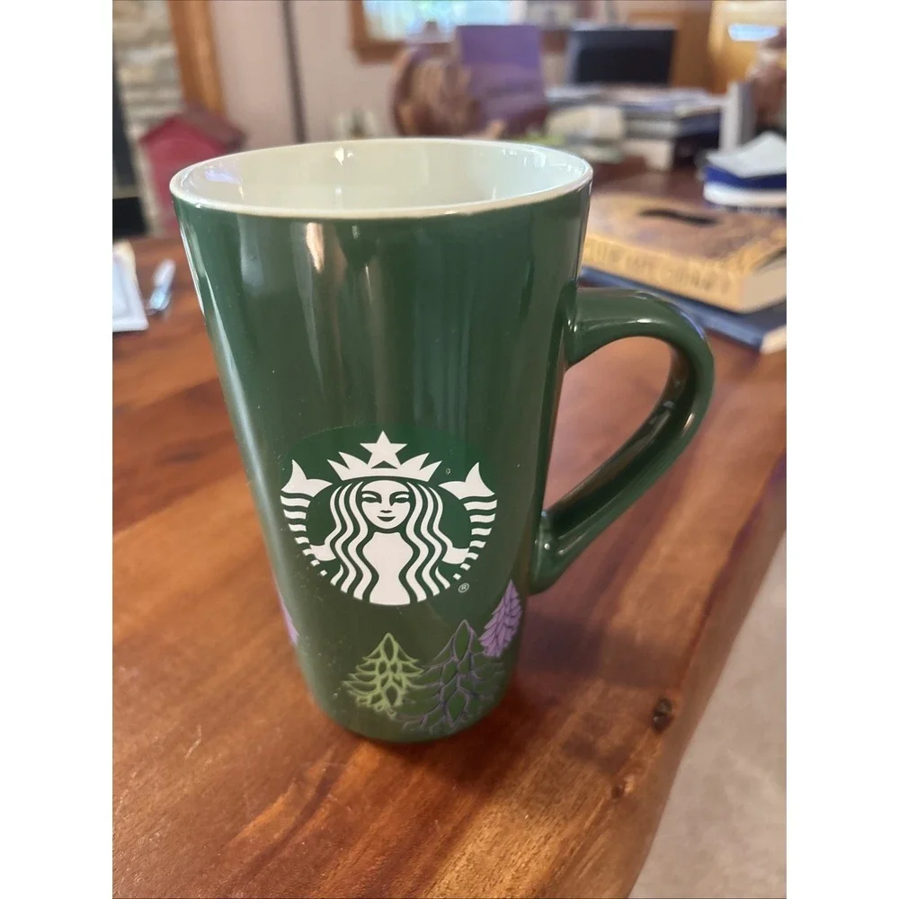 Starbucks 2020 Holiday Christmas Trees 16 oz Ceramic Green Coffee Cup